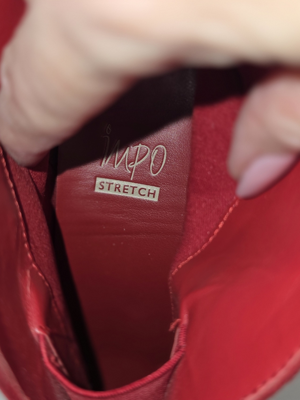 Impo Tarra Red Faux Suede Bow Back Ankle Boots‎ Shooties - Size 6.5 - Picture 5 of 8